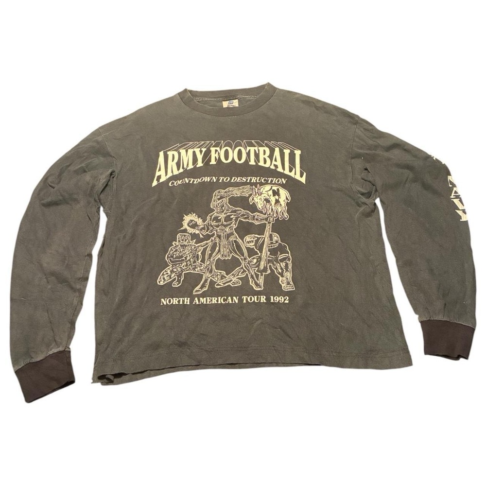 Vintage 1992 Army Football Countdown to Destruction Shirt Belton XL Beat Navy